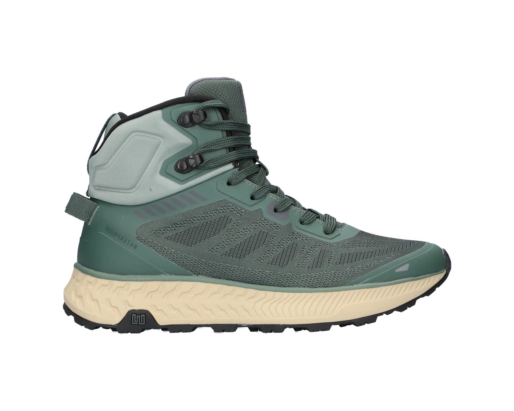 Damen-Stiefelette „H-Teresa“ mit weiter Passform (H), Schnürsenkel und Reißverschluss – Grün
