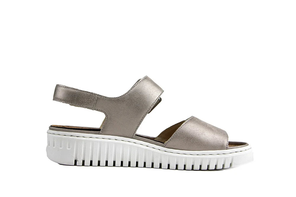 'H-Willow' women's wide fit (H) sandal - silver