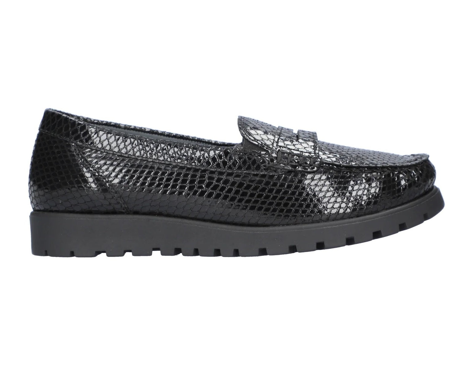 'Hegli' women's wide fit (H) loafer - black