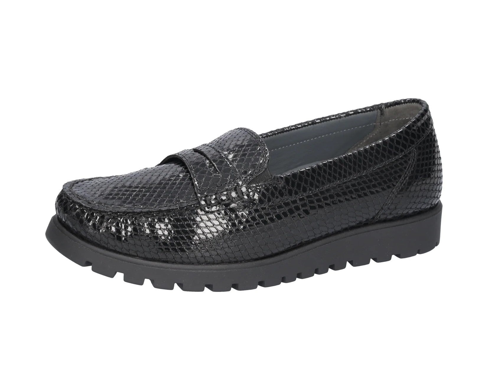 'Hegli' women's wide fit (H) loafer - black