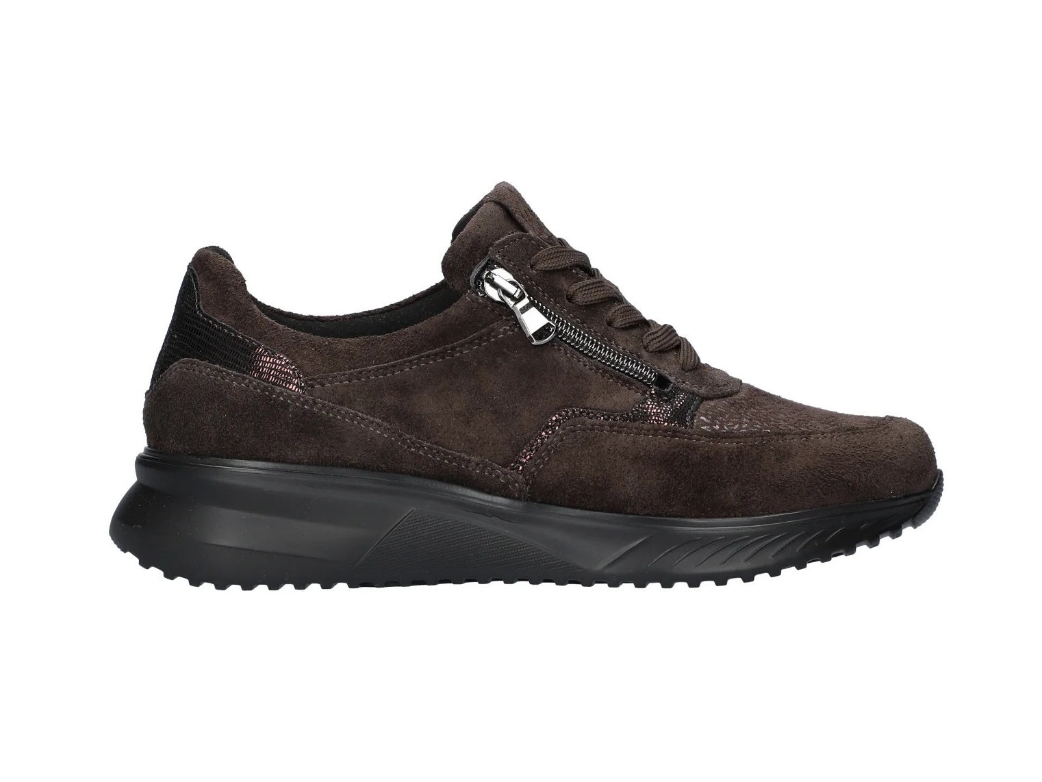 Scarpe stringate da donna "Kalea" con vestibilità molto ampia (K) - grigie