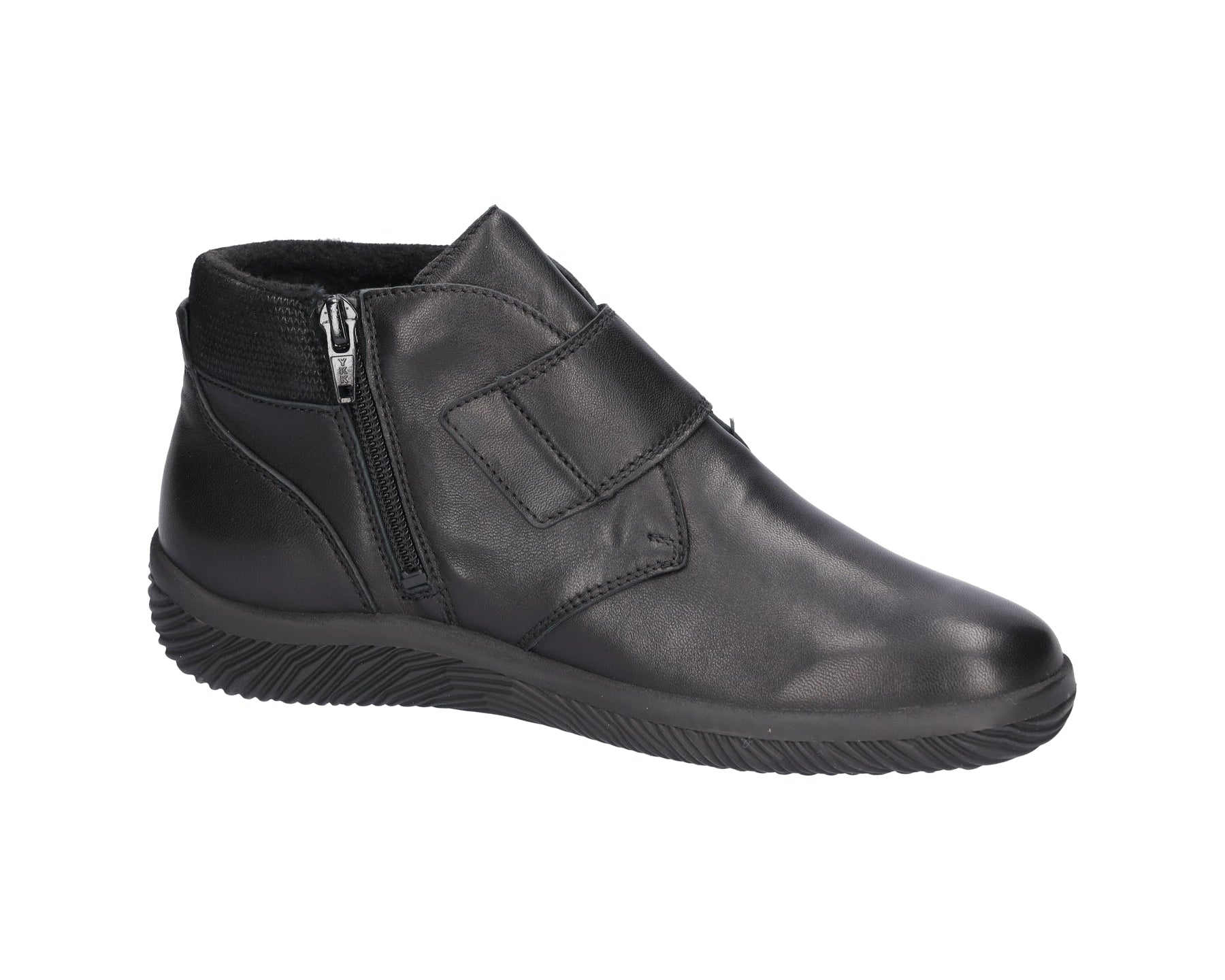 'K-Roya' women's very wide fit (K) strap ankle boot - black