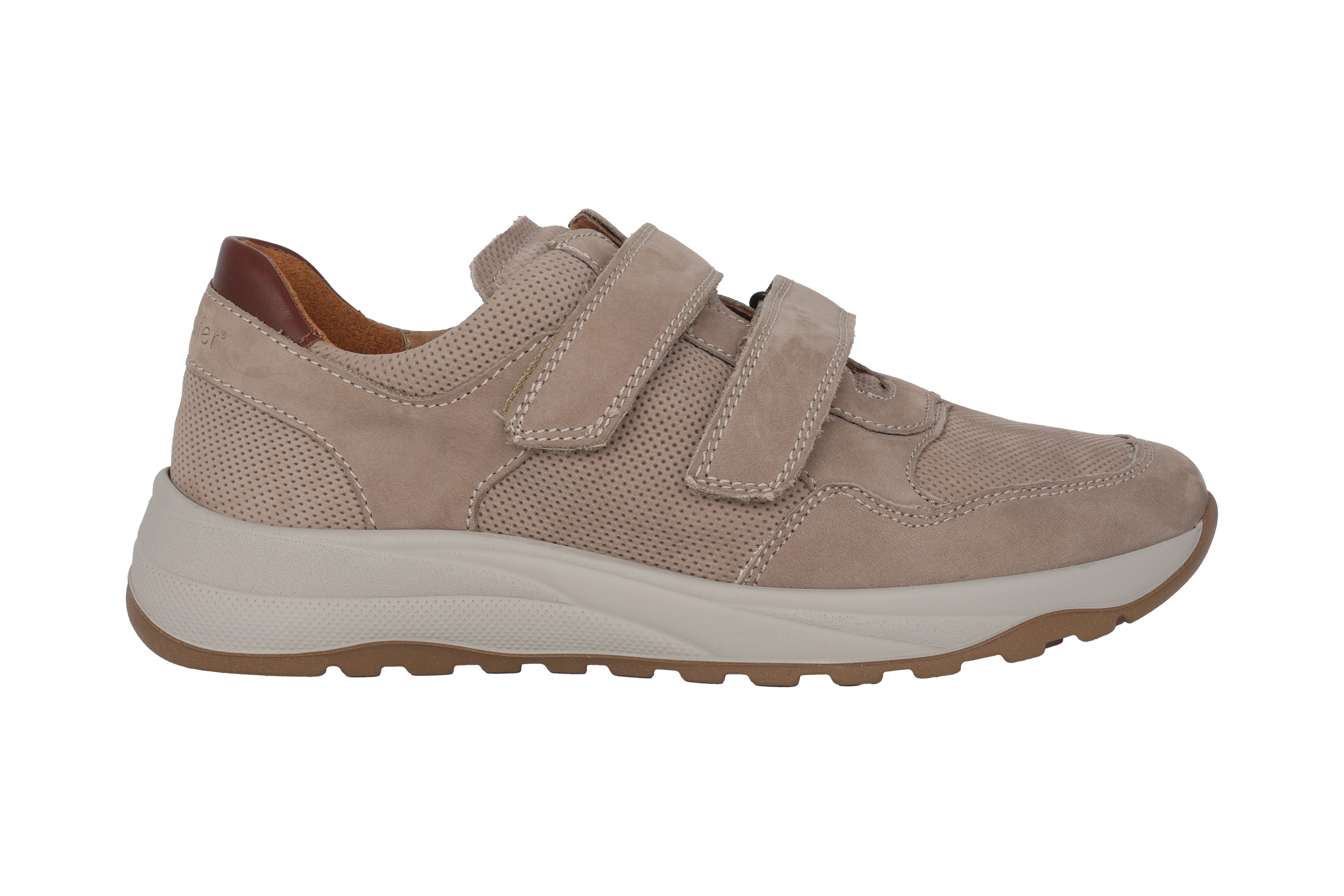 Herren-Sneaker 'K-John' mit sehr weiter Passform (K) und Doppelriemen – Beige