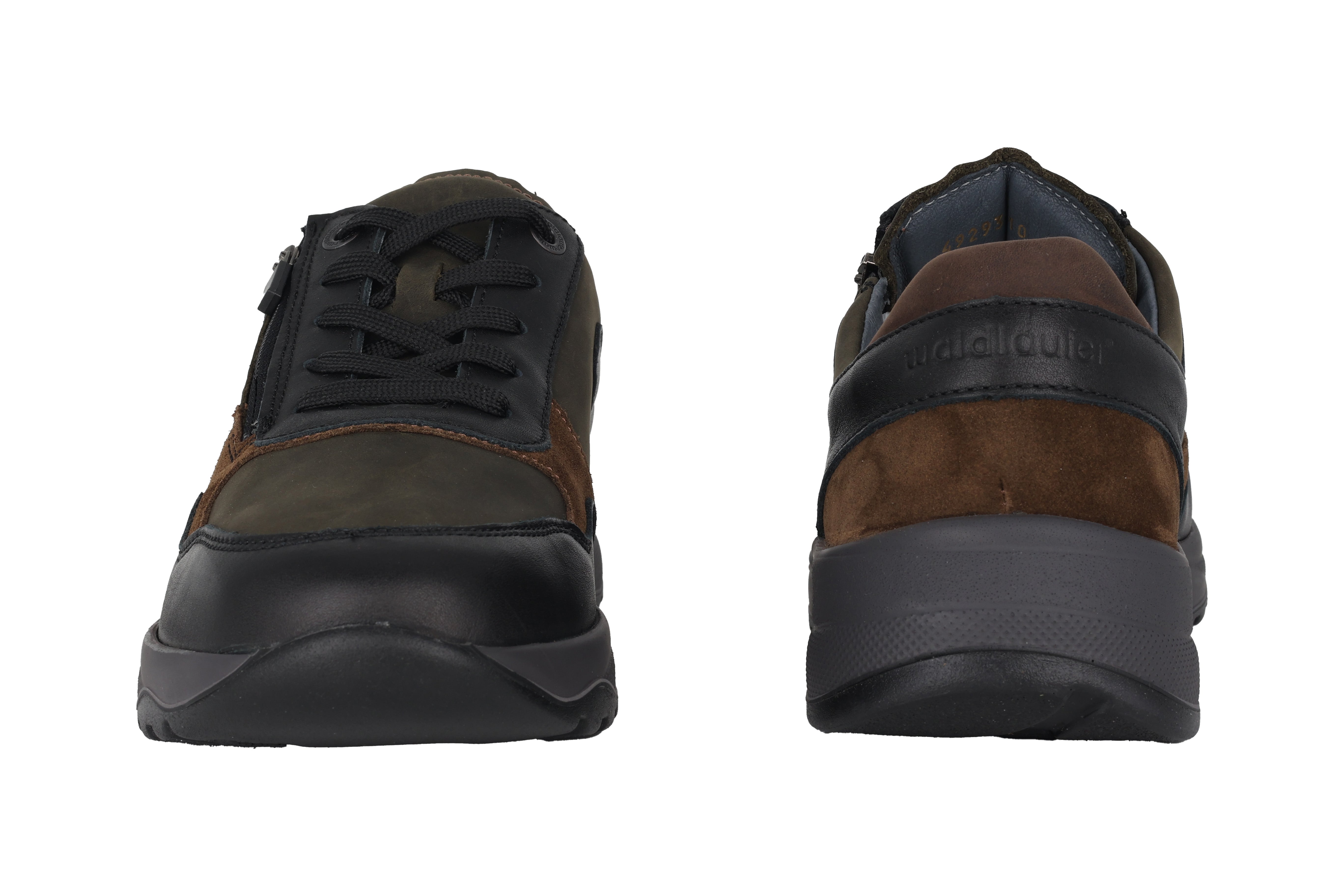 'K-John' herensneaker met zeer brede pasvorm (K) met veters - Bruin