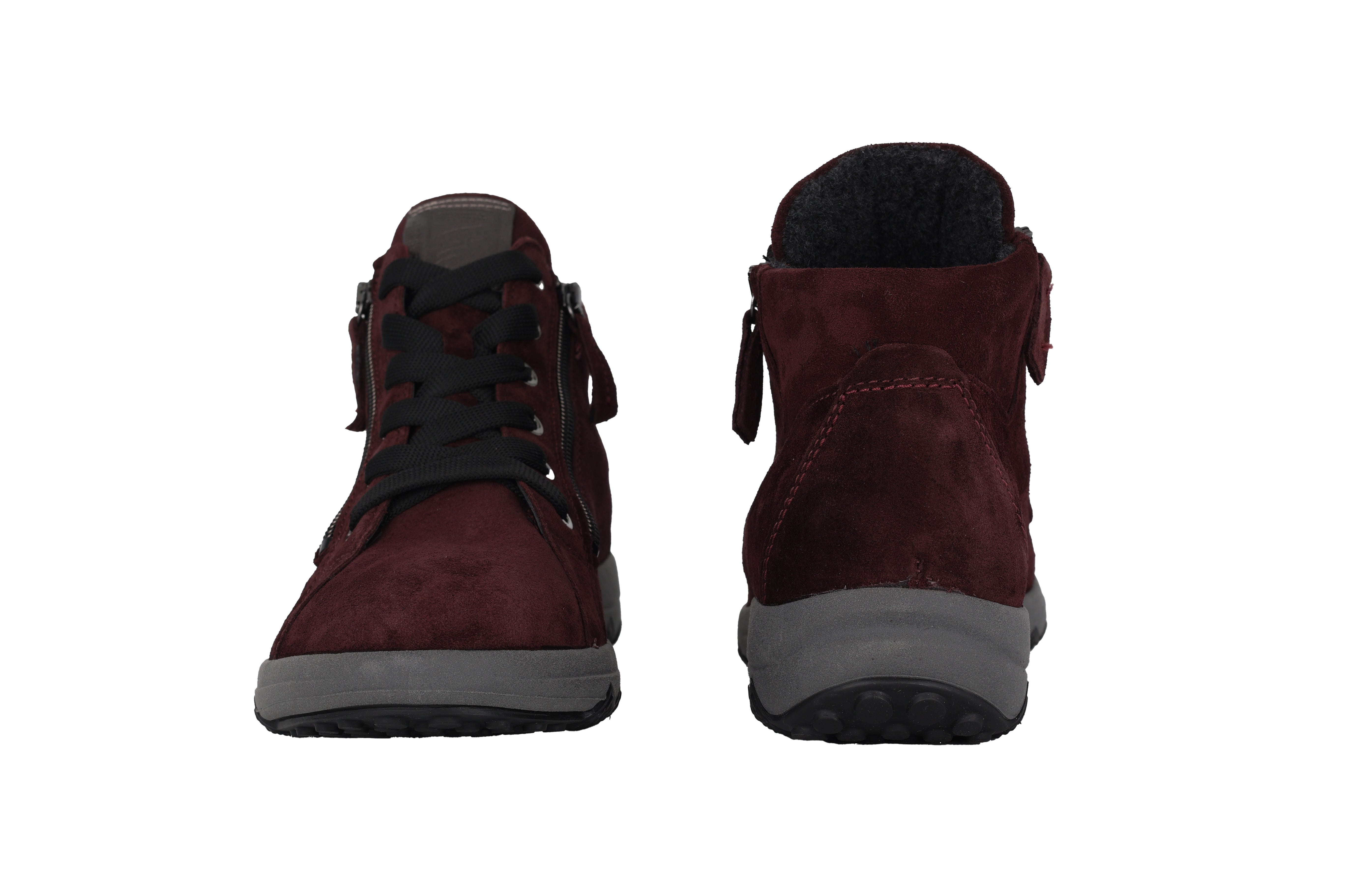 'H-Teresa' enkellaars met veterrits en brede pasvorm (H) voor dames - Paars