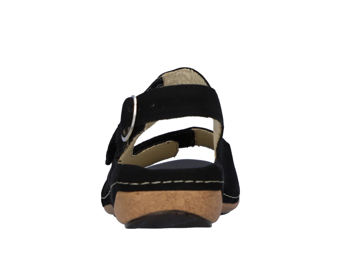 'Heliett' sandal med bred pasform (H) til kvinder - sort