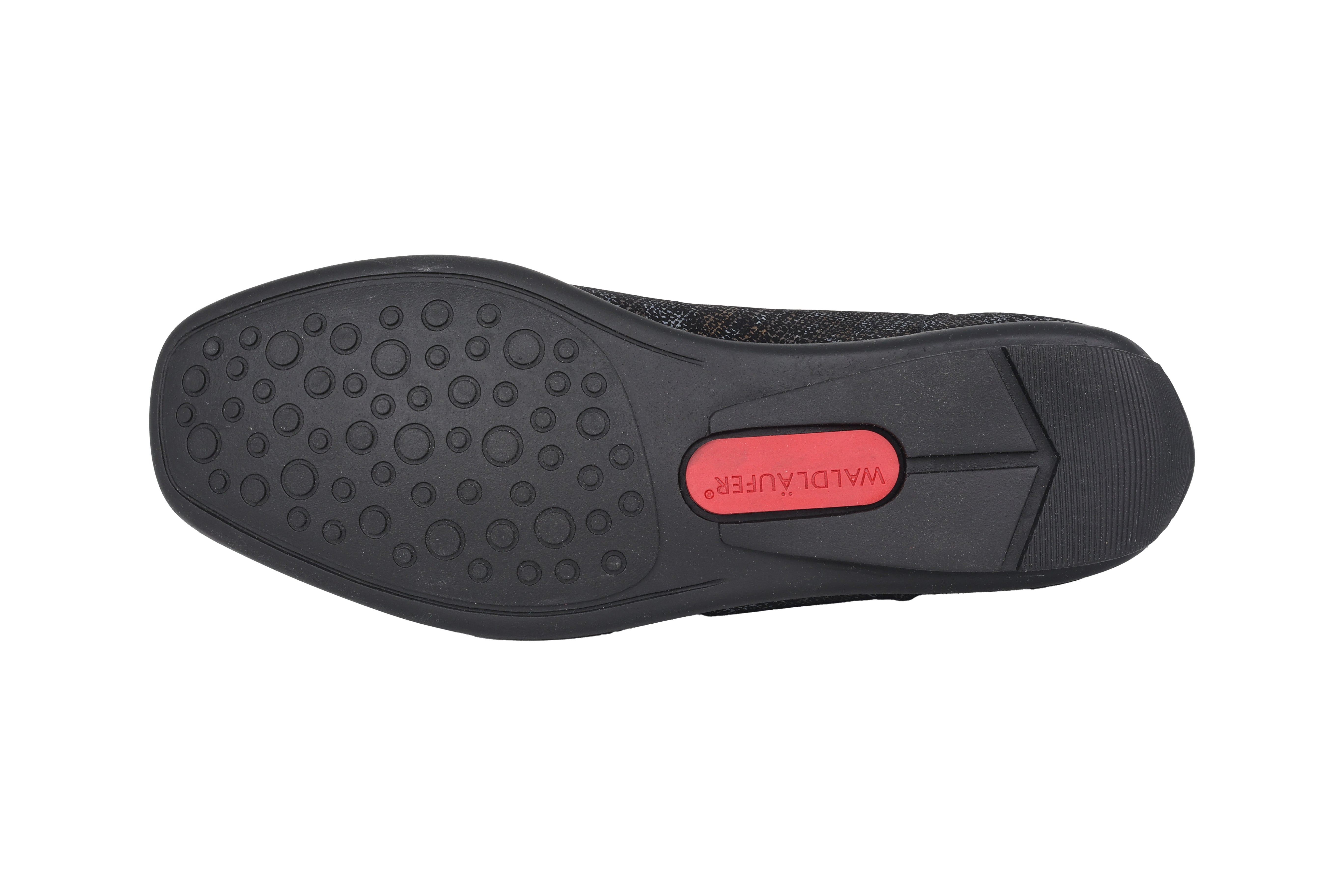 Mocassin femme coupe large (H) 'Harriet' - noir