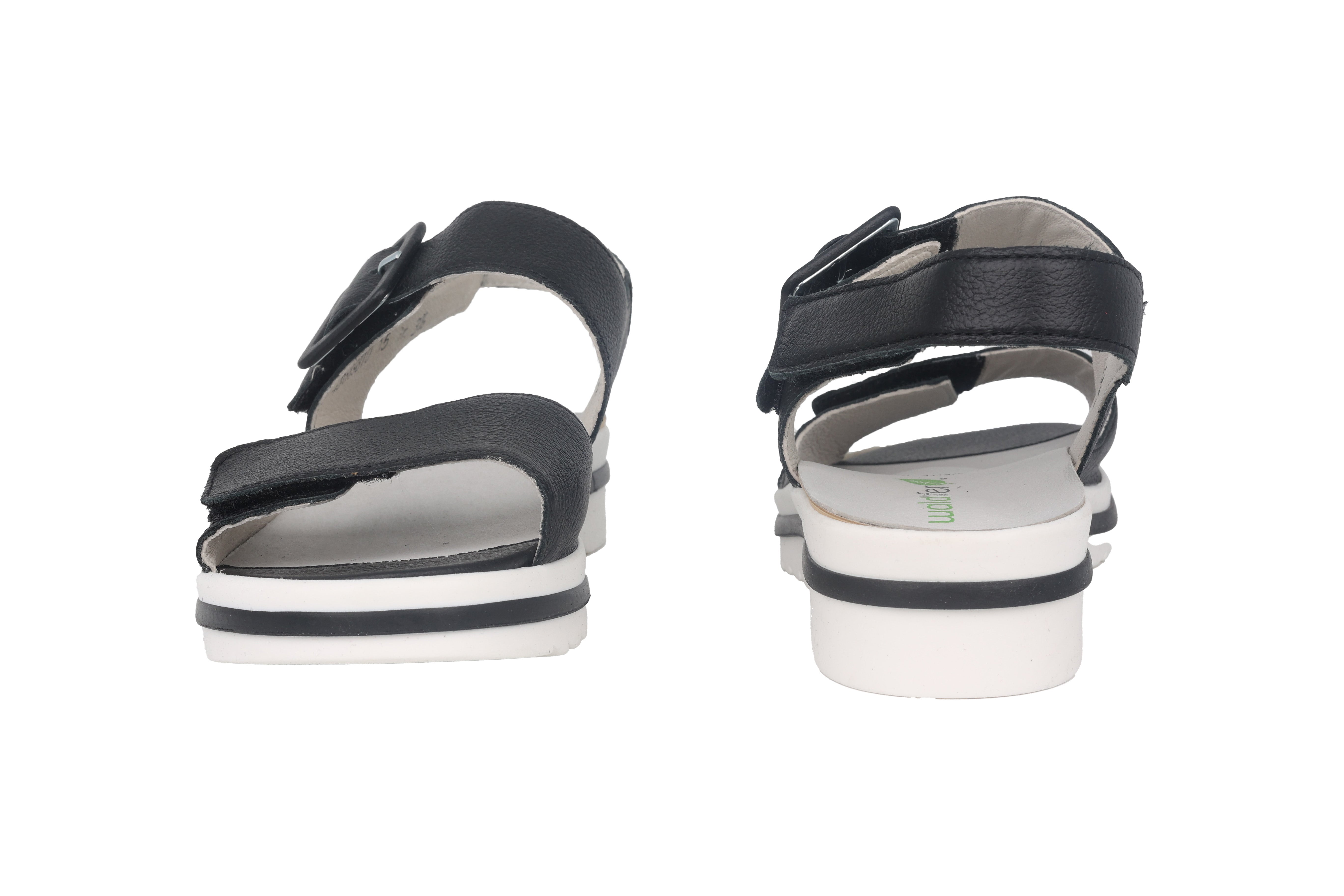 Damessandaal 'Hakura' met brede pasvorm (H) - zwart