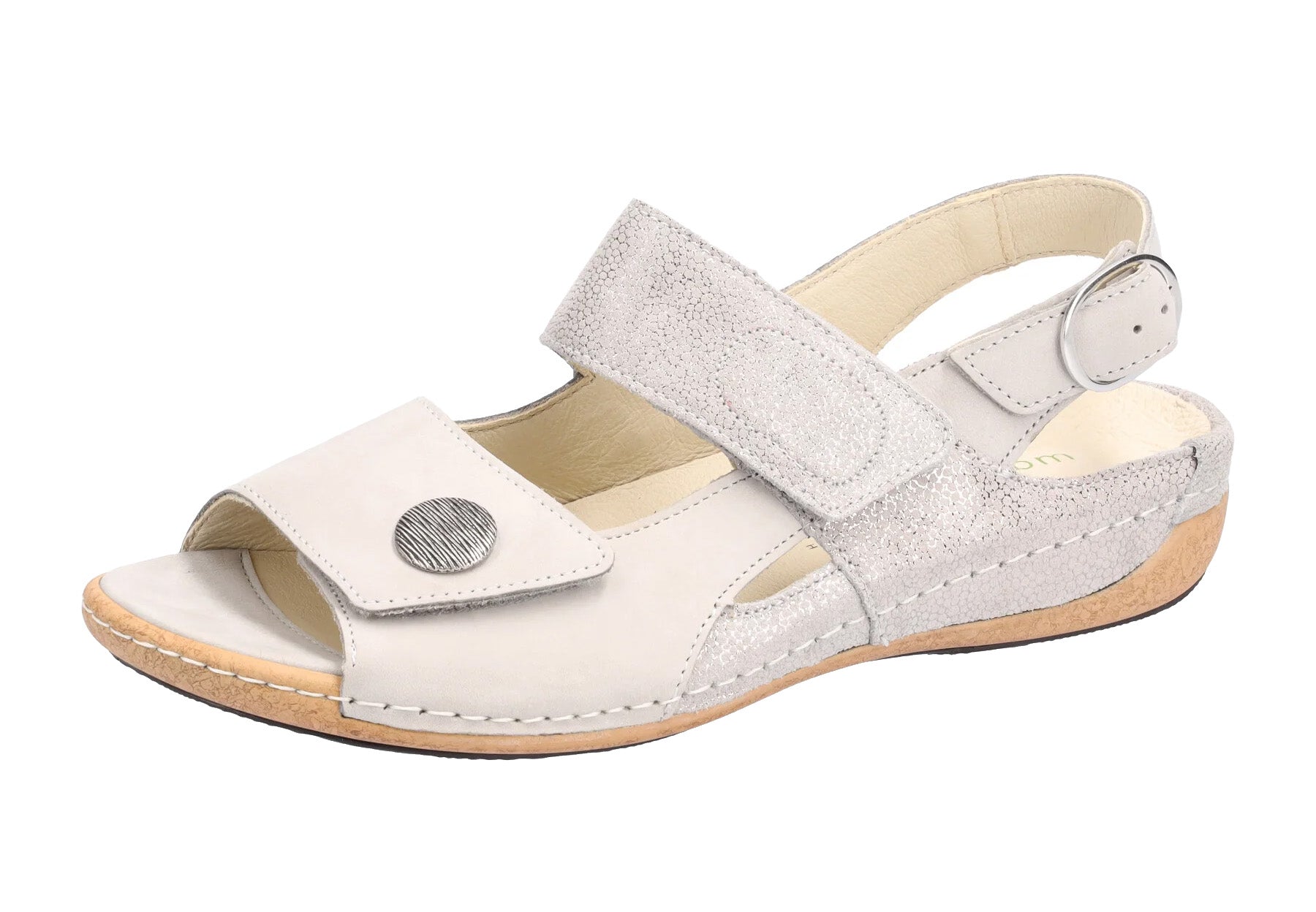 'Heliett' sandal med bred passform (H) för kvinnor - grå