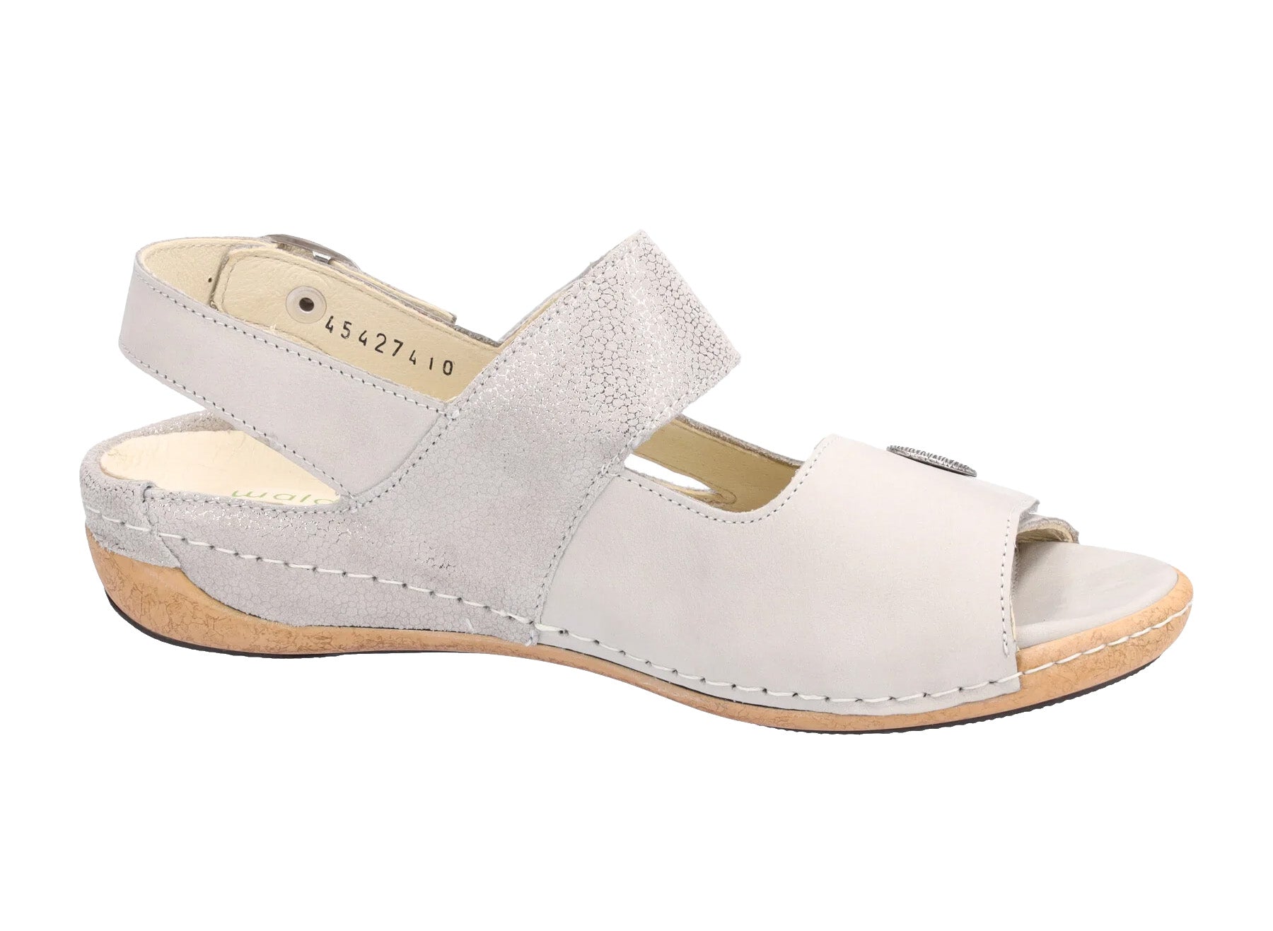 'Heliett' sandal med bred passform (H) för kvinnor - grå