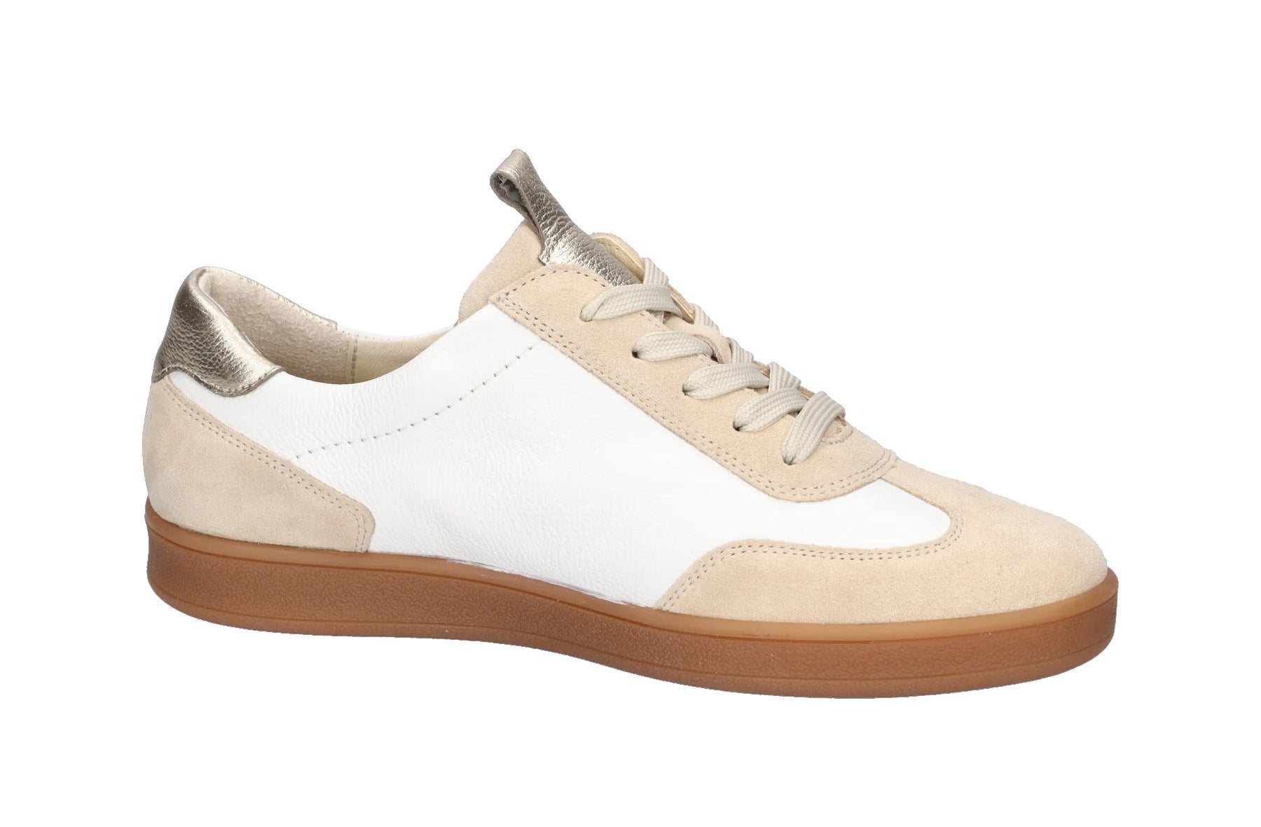 'H-Daisy' damessneaker met brede pasvorm (H) en veters met rits - veelkleurig