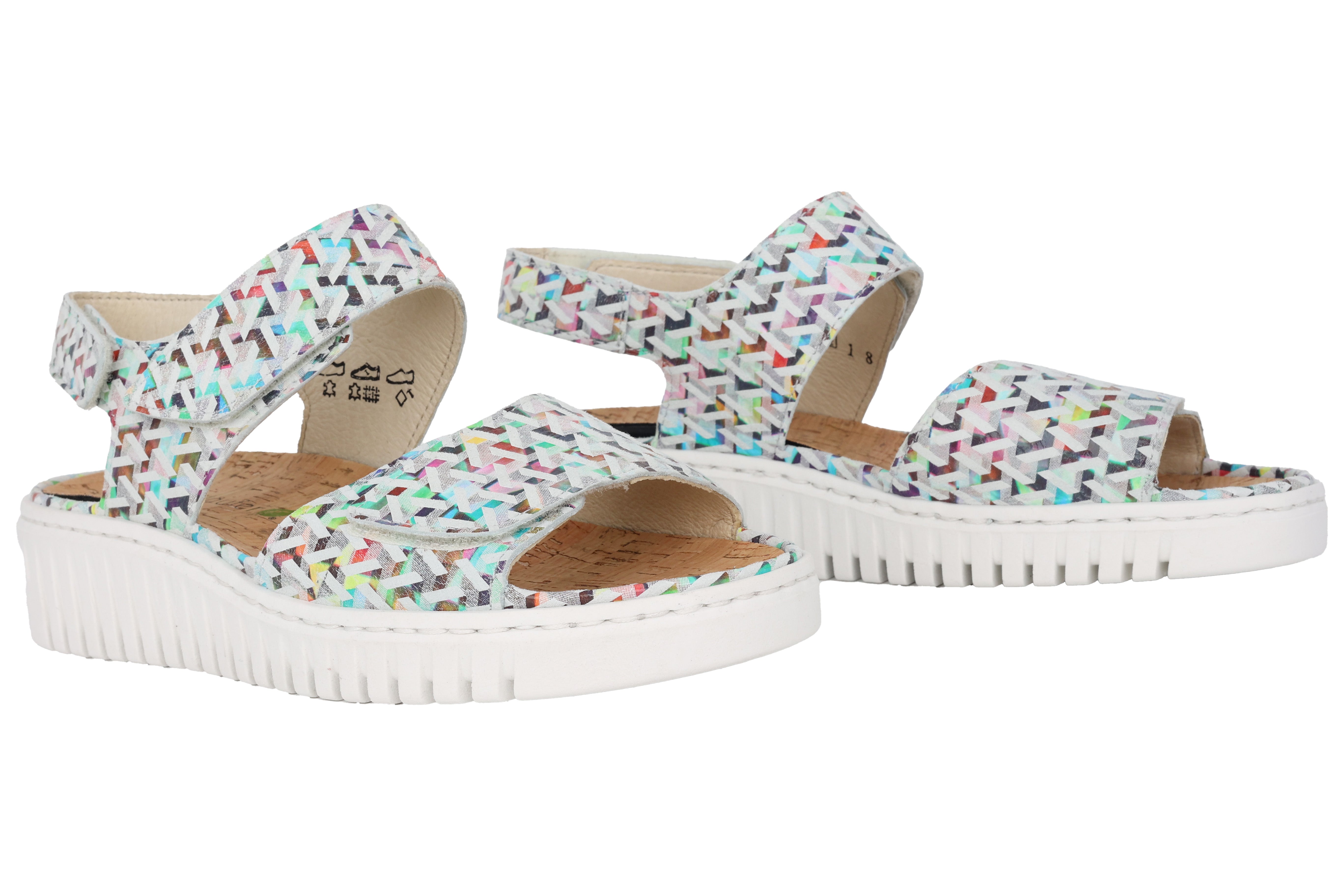 Sandale femme coupe large (H) 'H-Willow' - multicolore