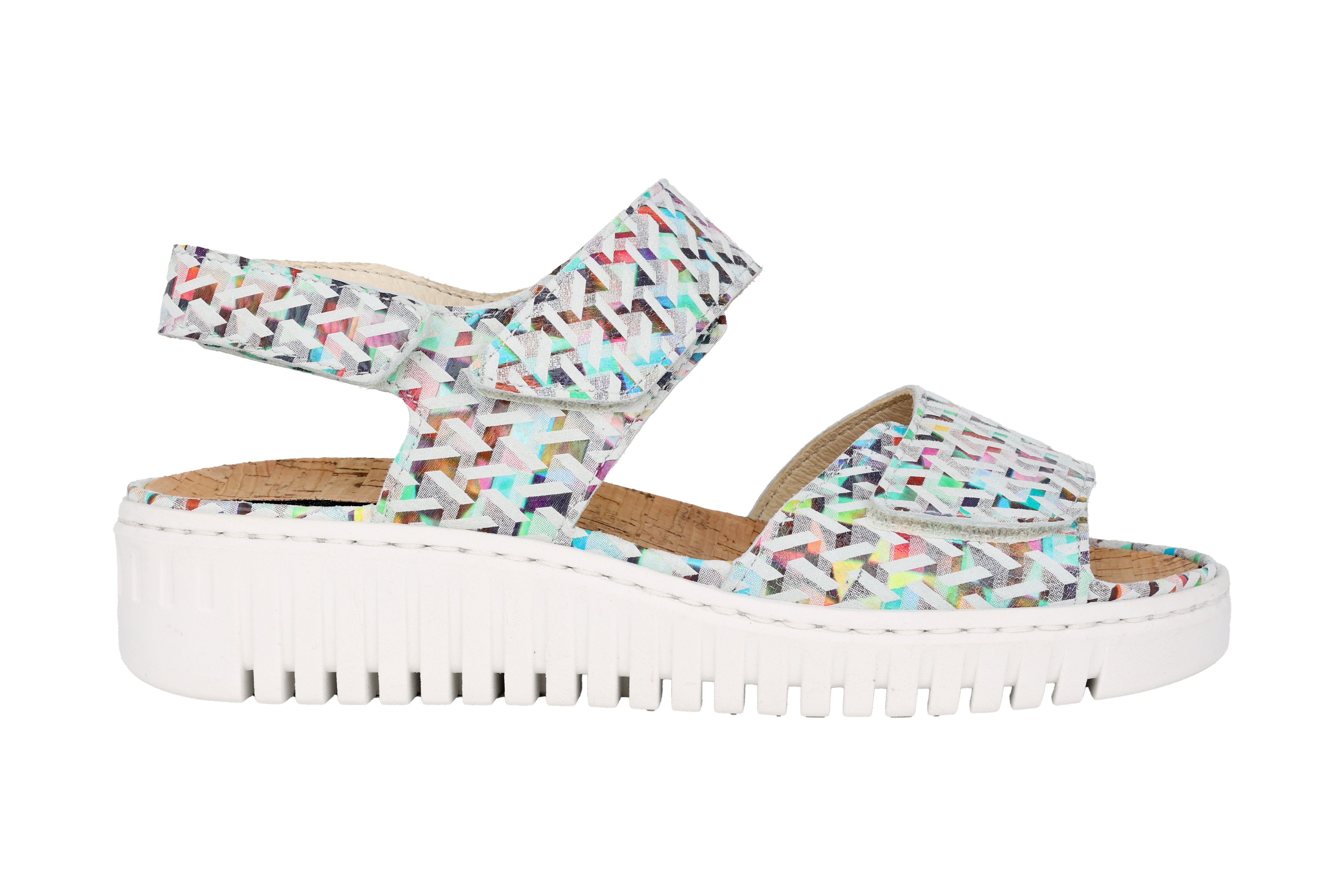 Sandale femme coupe large (H) 'H-Willow' - multicolore