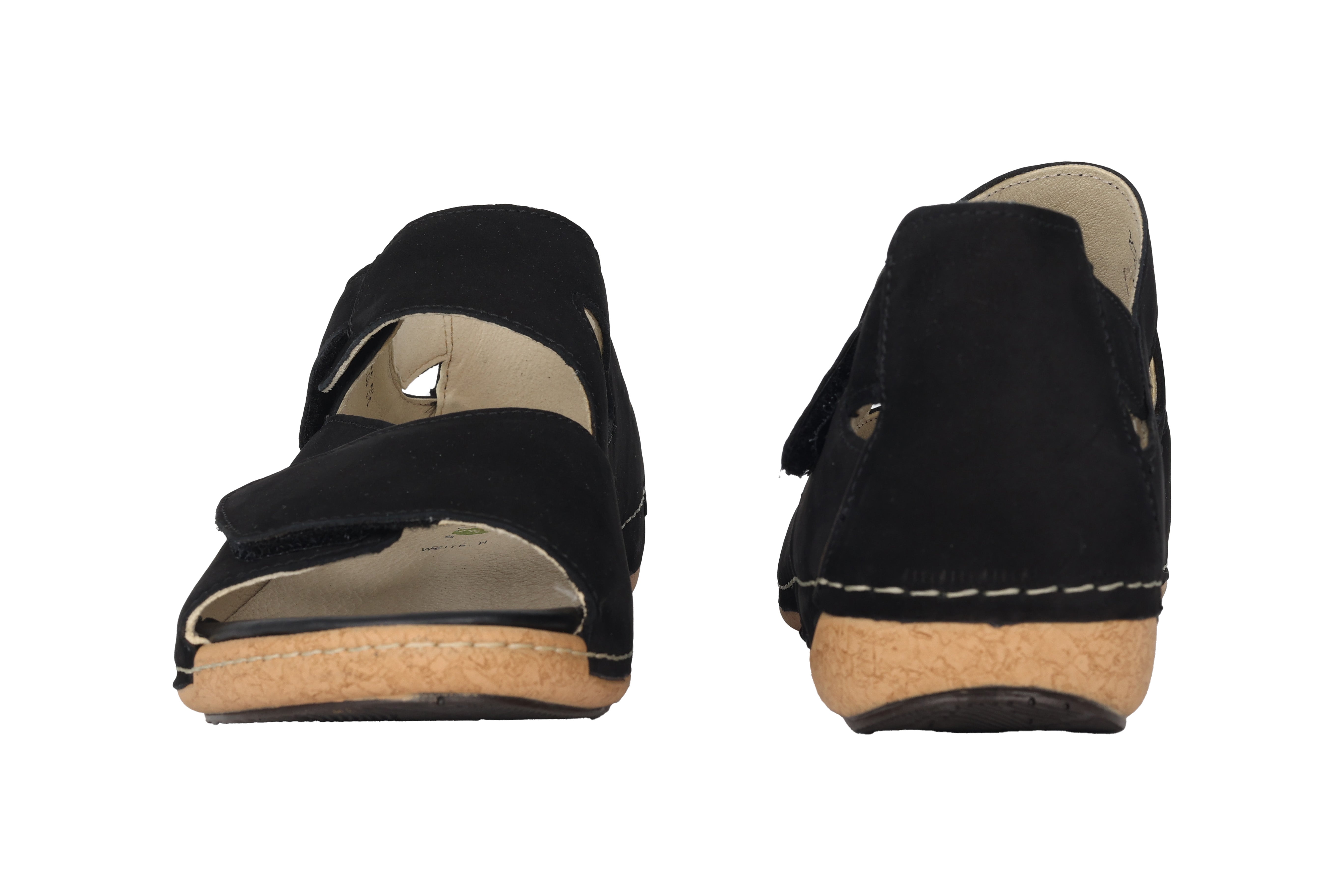 'Heliett' women's wide fit (H) sandal - black