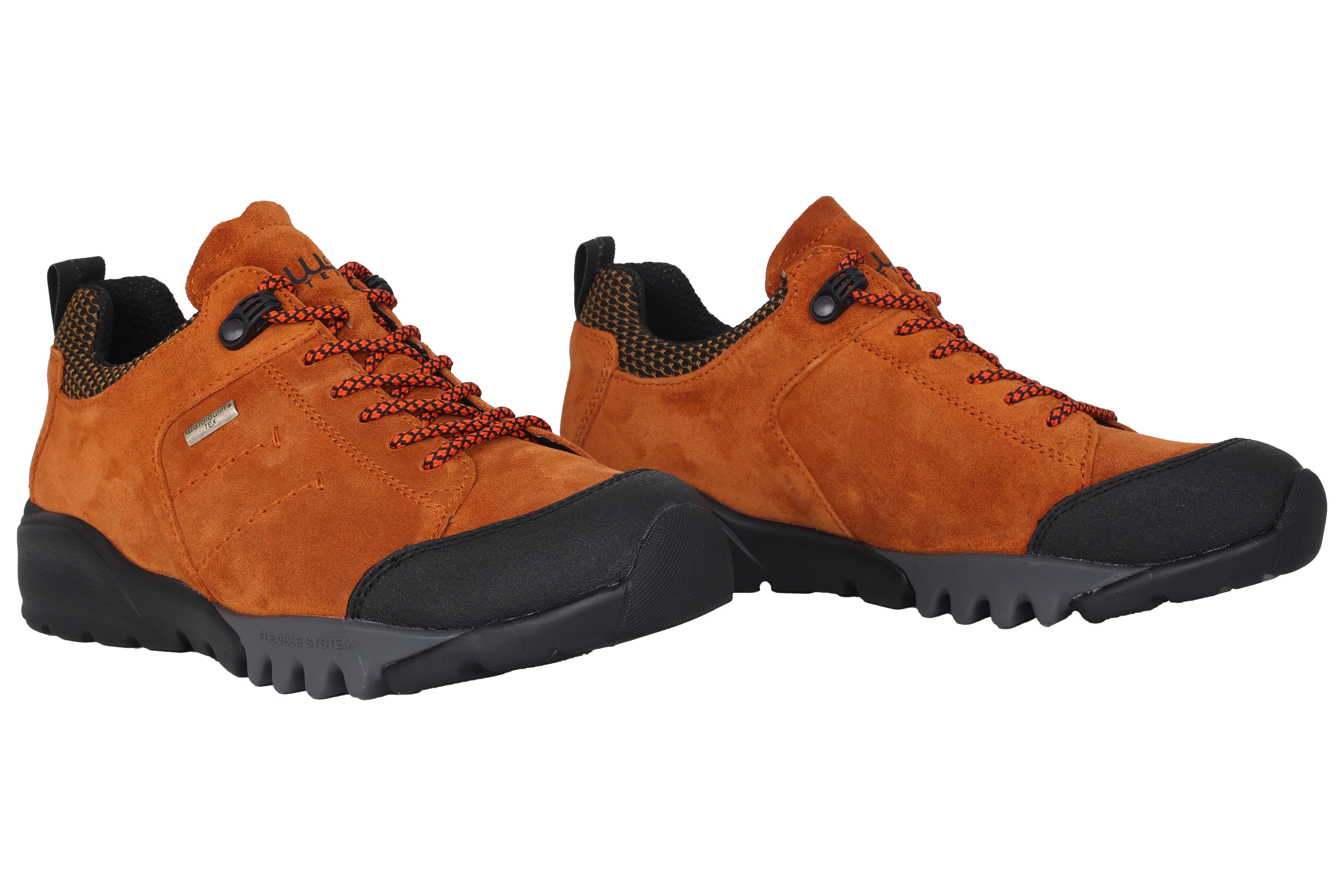 'H-Amiata' Zapatos outdoor impermeables de corte ancho (H) para mujer - naranja