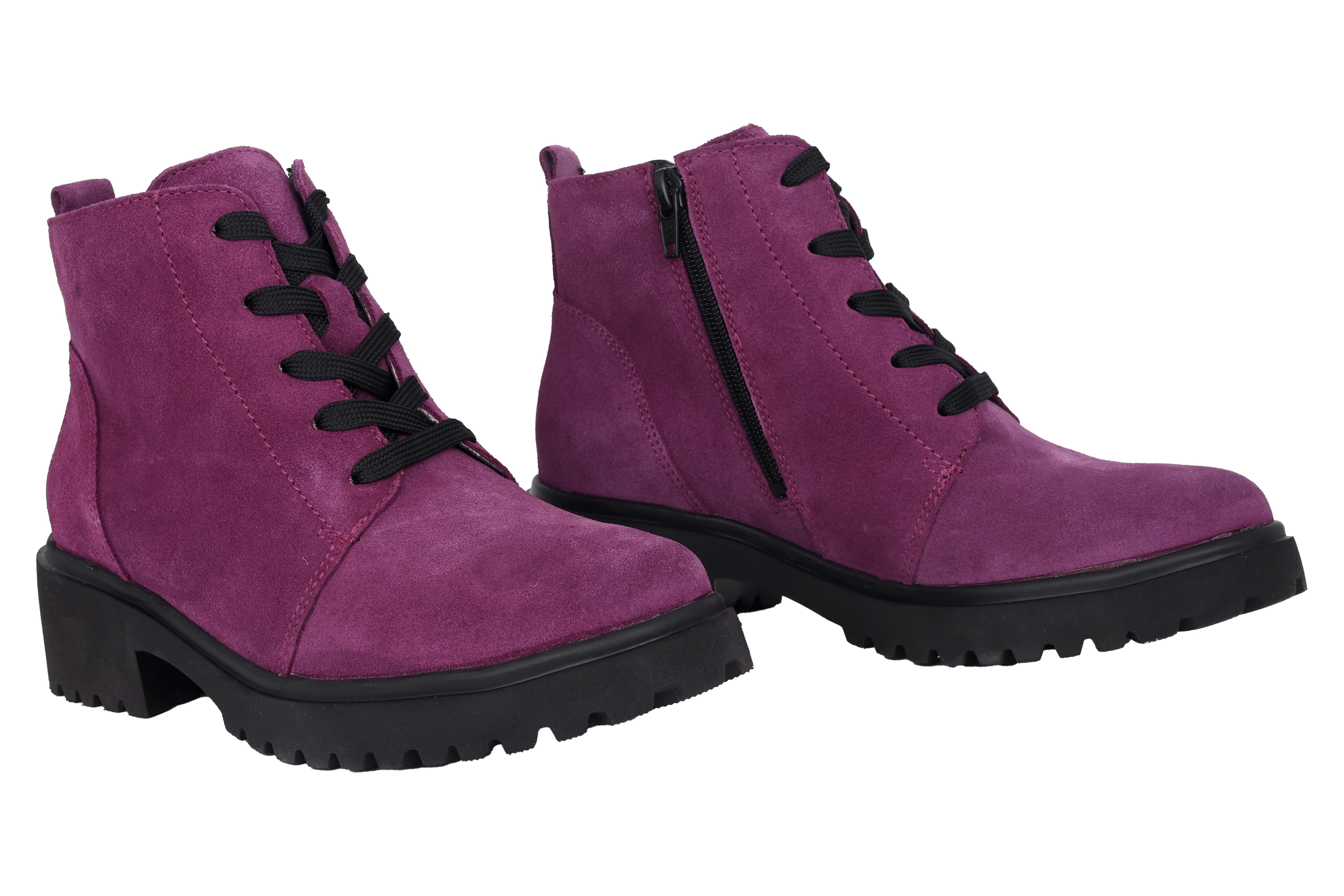 'H-Luise' dames enkellaars met brede pasvorm (H) - paars