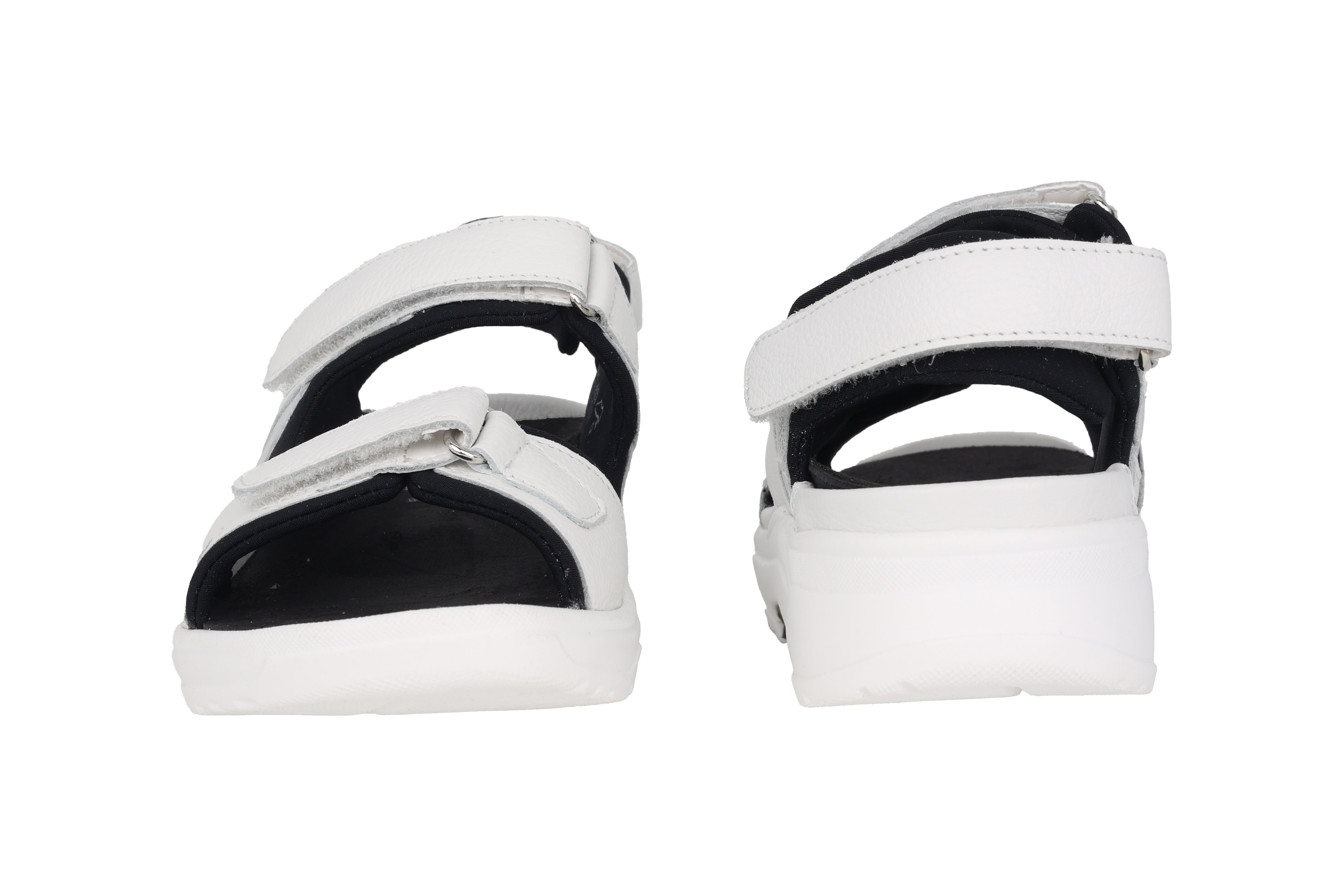 Sandale à roulement dynamique femme coupe large (H) 'H-Yvonne' - blanc