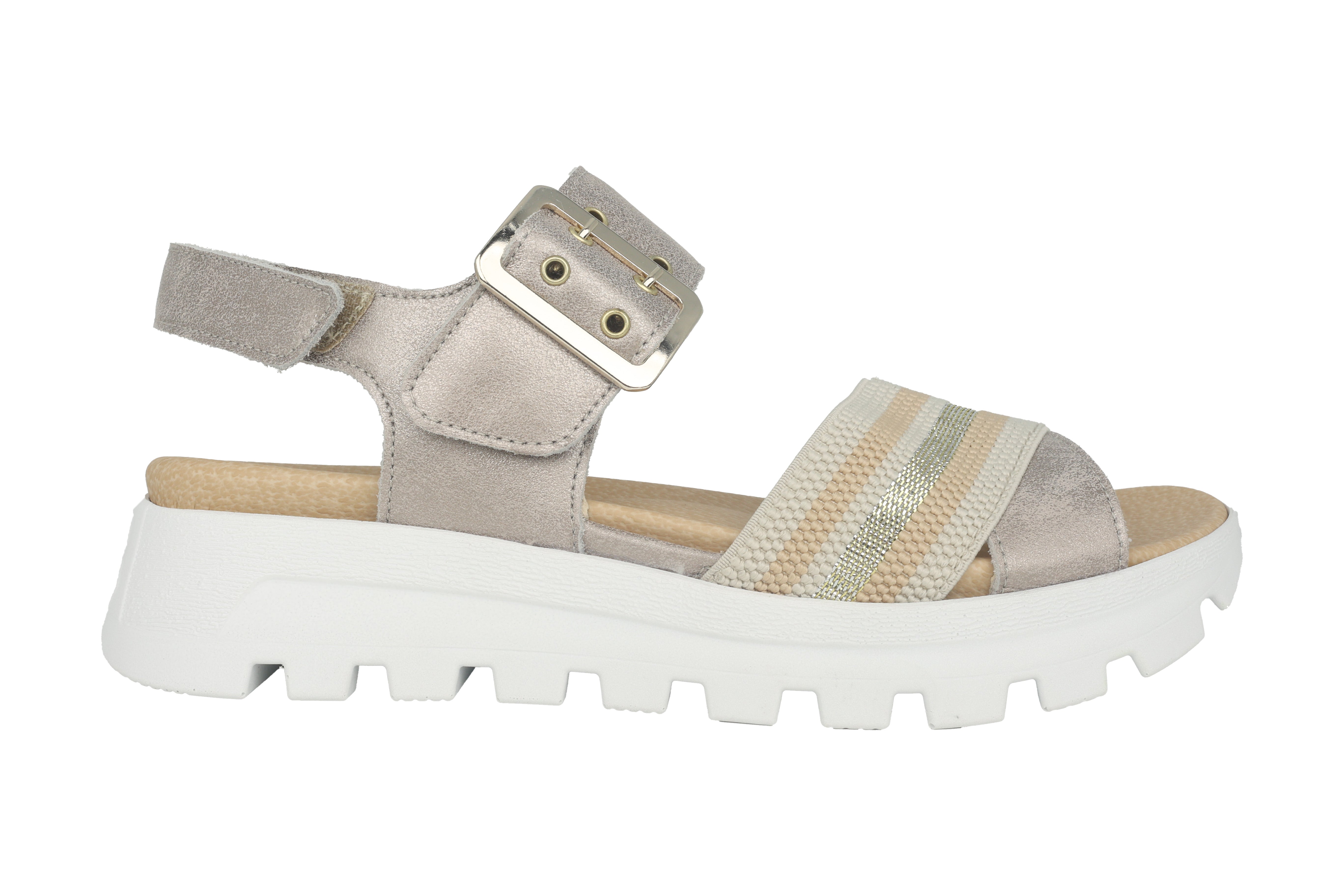 Damen-Sandale 'H-Nele' mit breiter Passform (H) – Silber