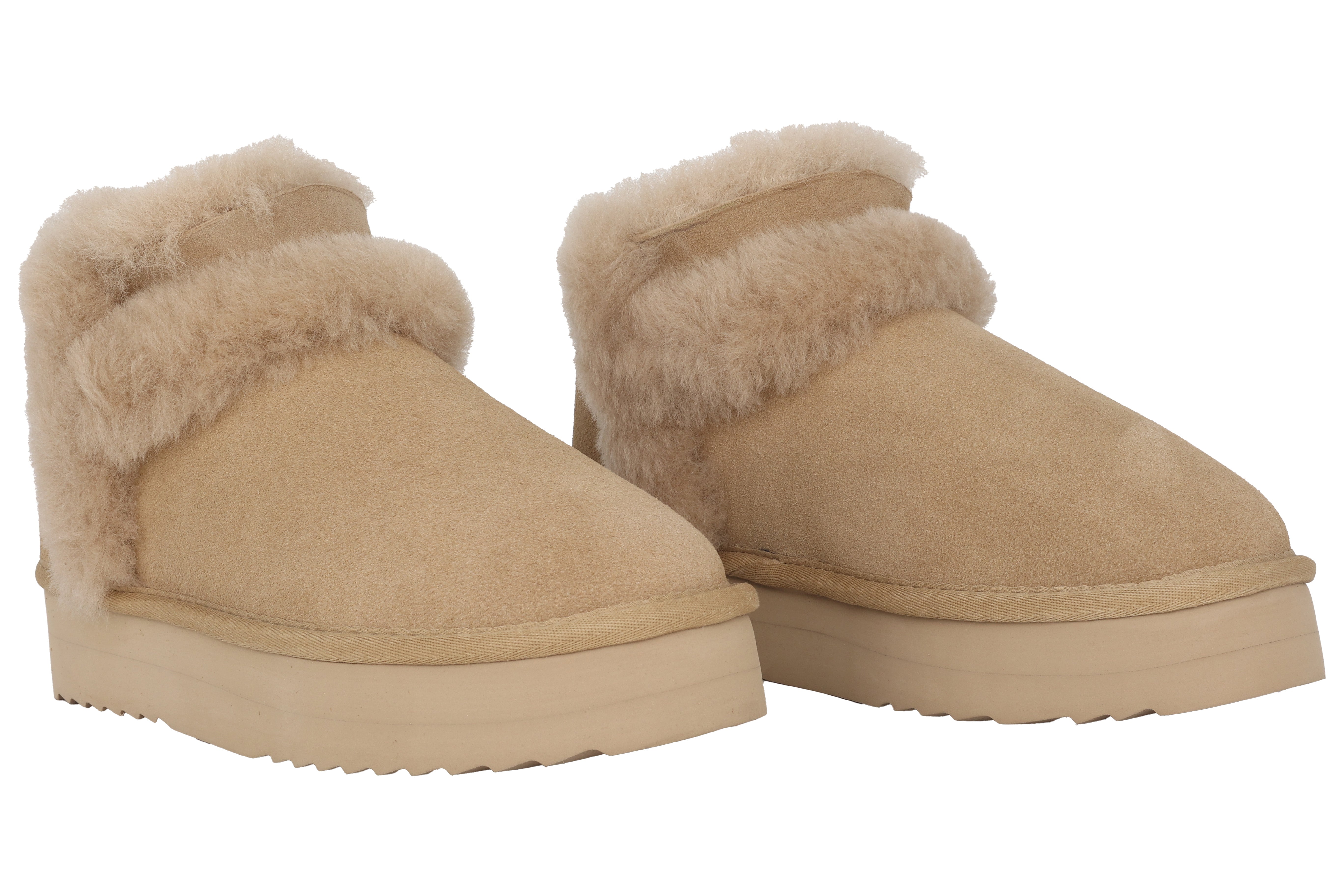 Warm gefütterter Damenstiefel 'Durack' – Beige