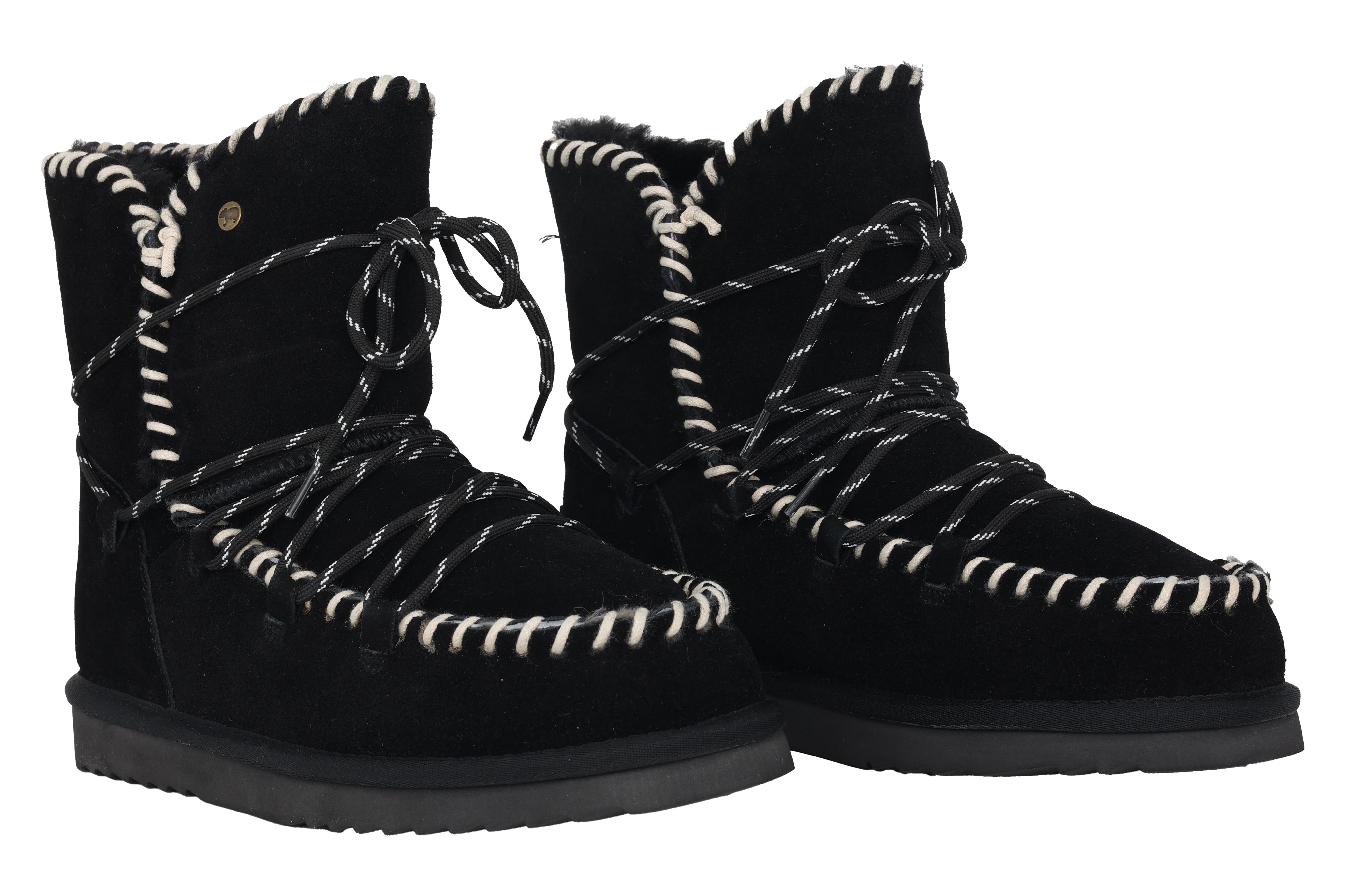 Warm gefütterte Damenstiefel 'Waturra' - Schwarz