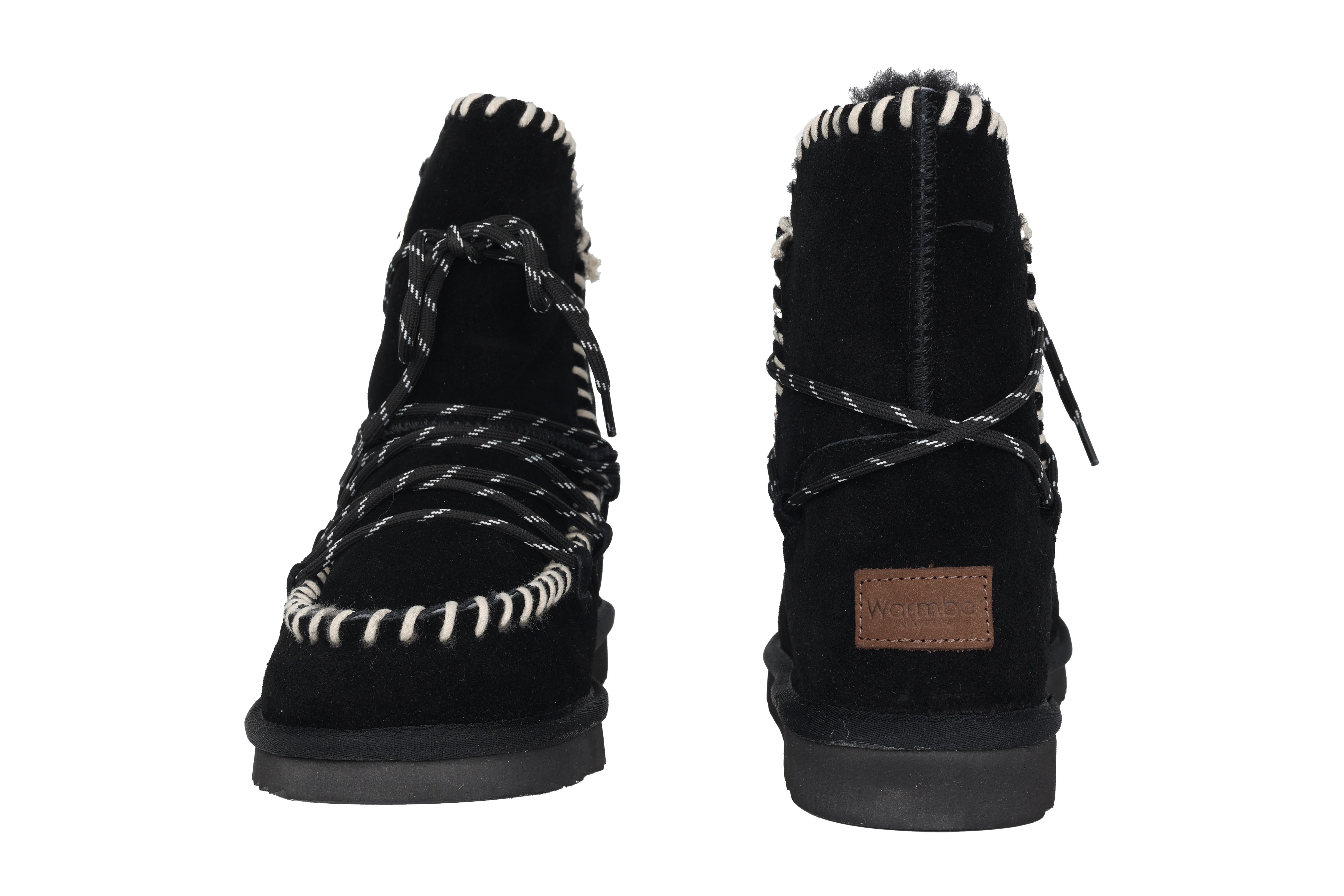 Warm gefütterte Damenstiefel 'Waturra' - Schwarz