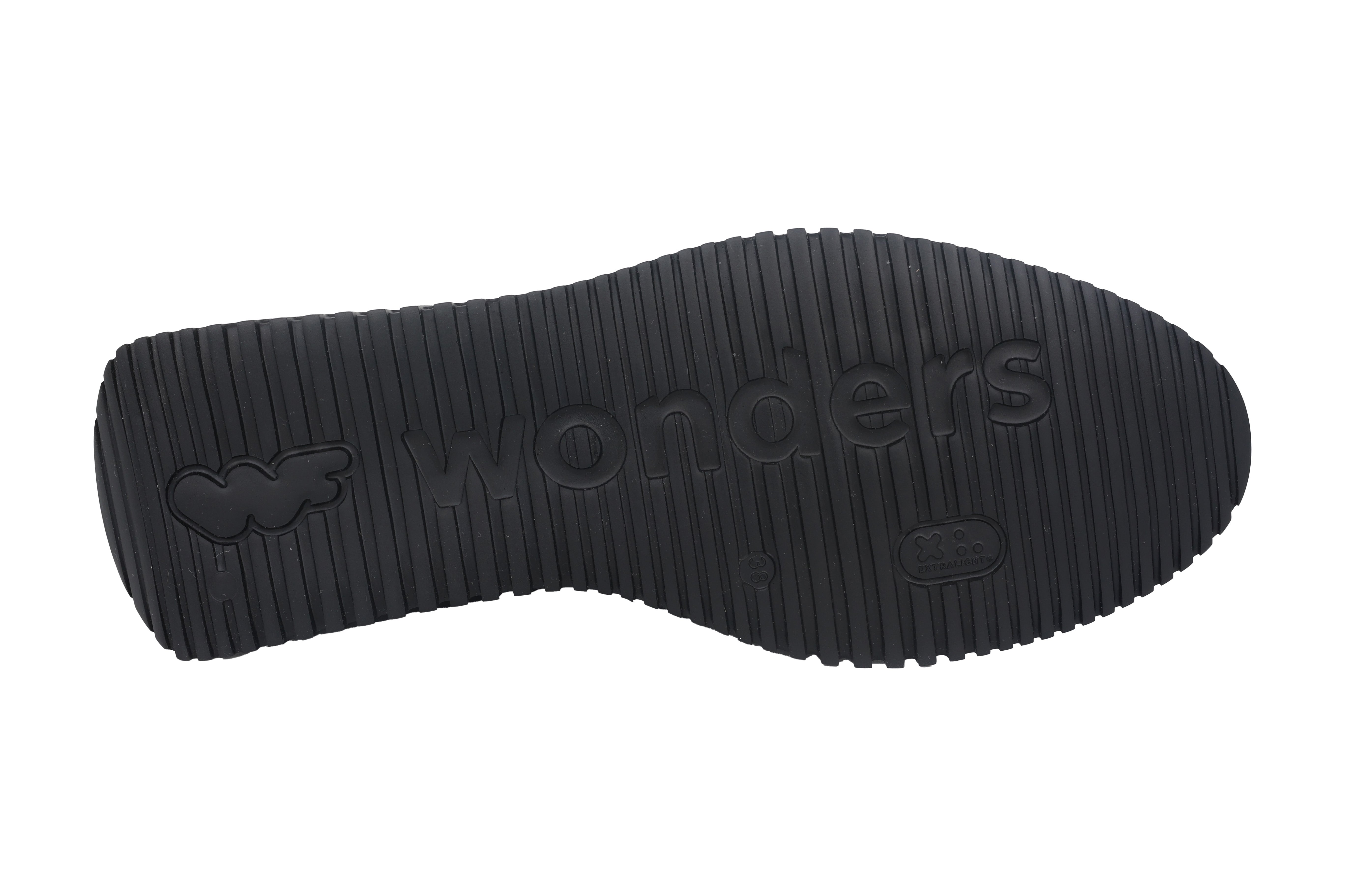 Baskets compensées à lacets et zip pour femme 'Rainbow' - Noir