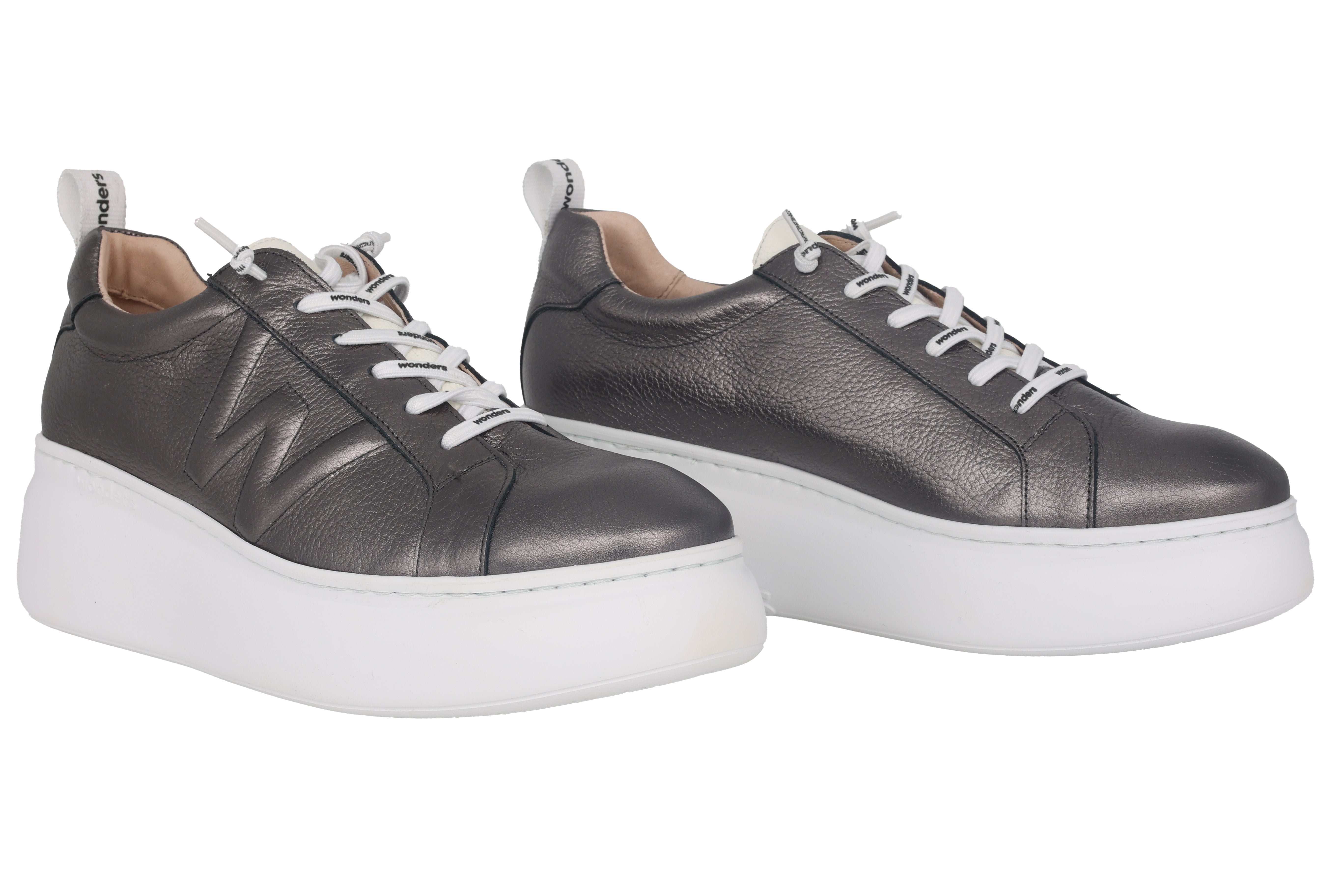 'Dorita' women's lace-up platform shoe - grey