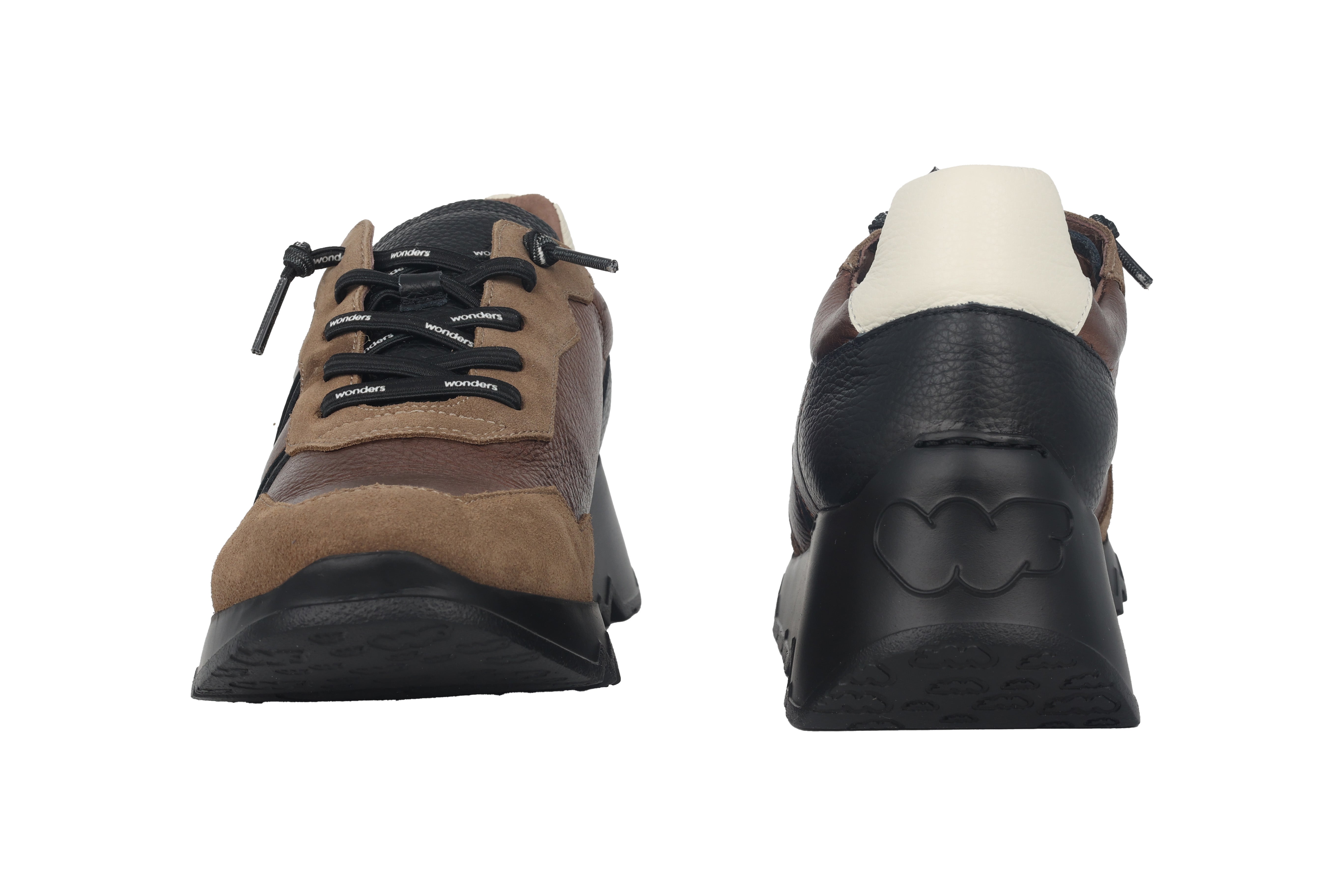 Damen-Schnürsneaker „Track“ – Bronze-Schwarz-Taupe-Mix