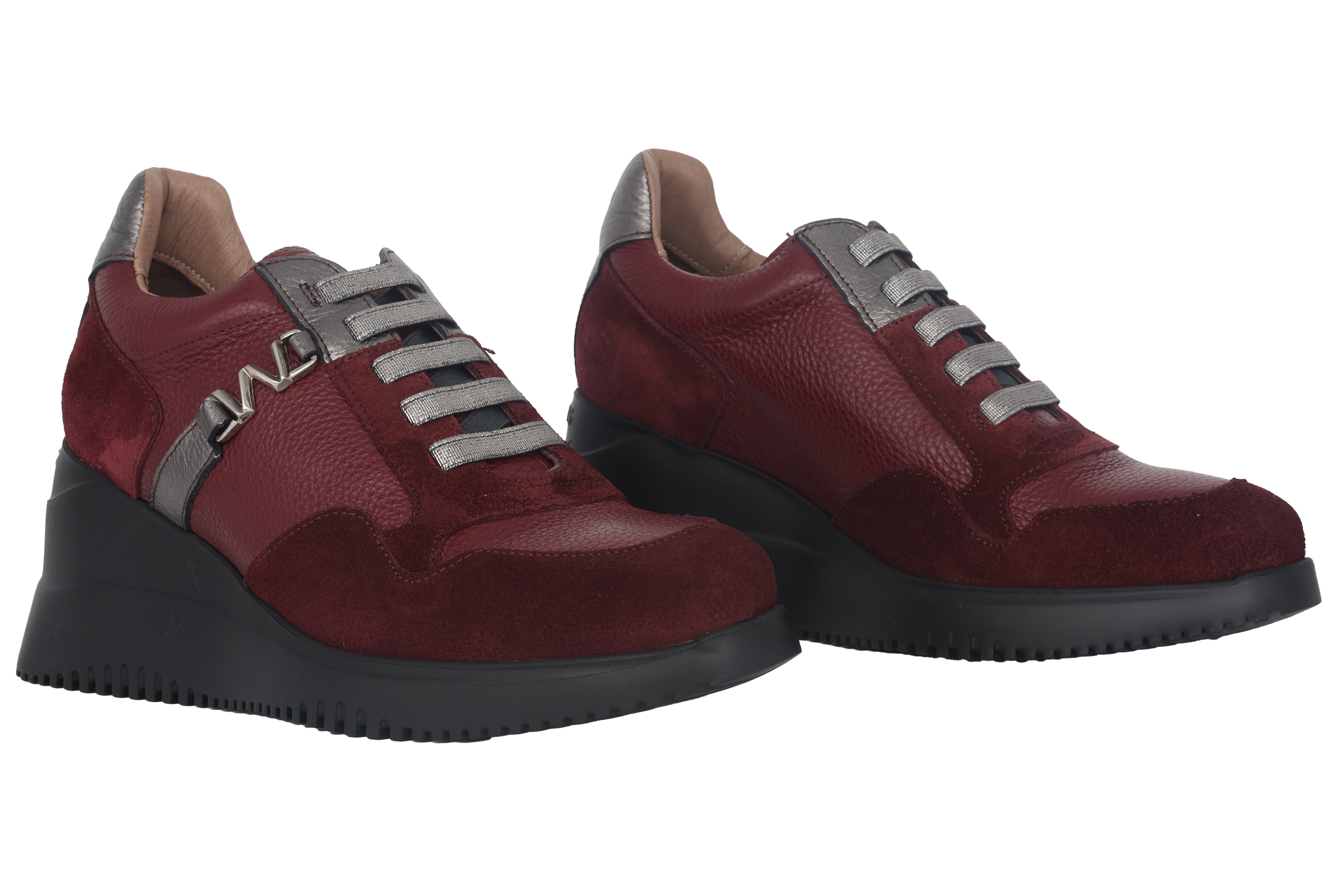 Damessneaker met veters 'Eva' - Rood