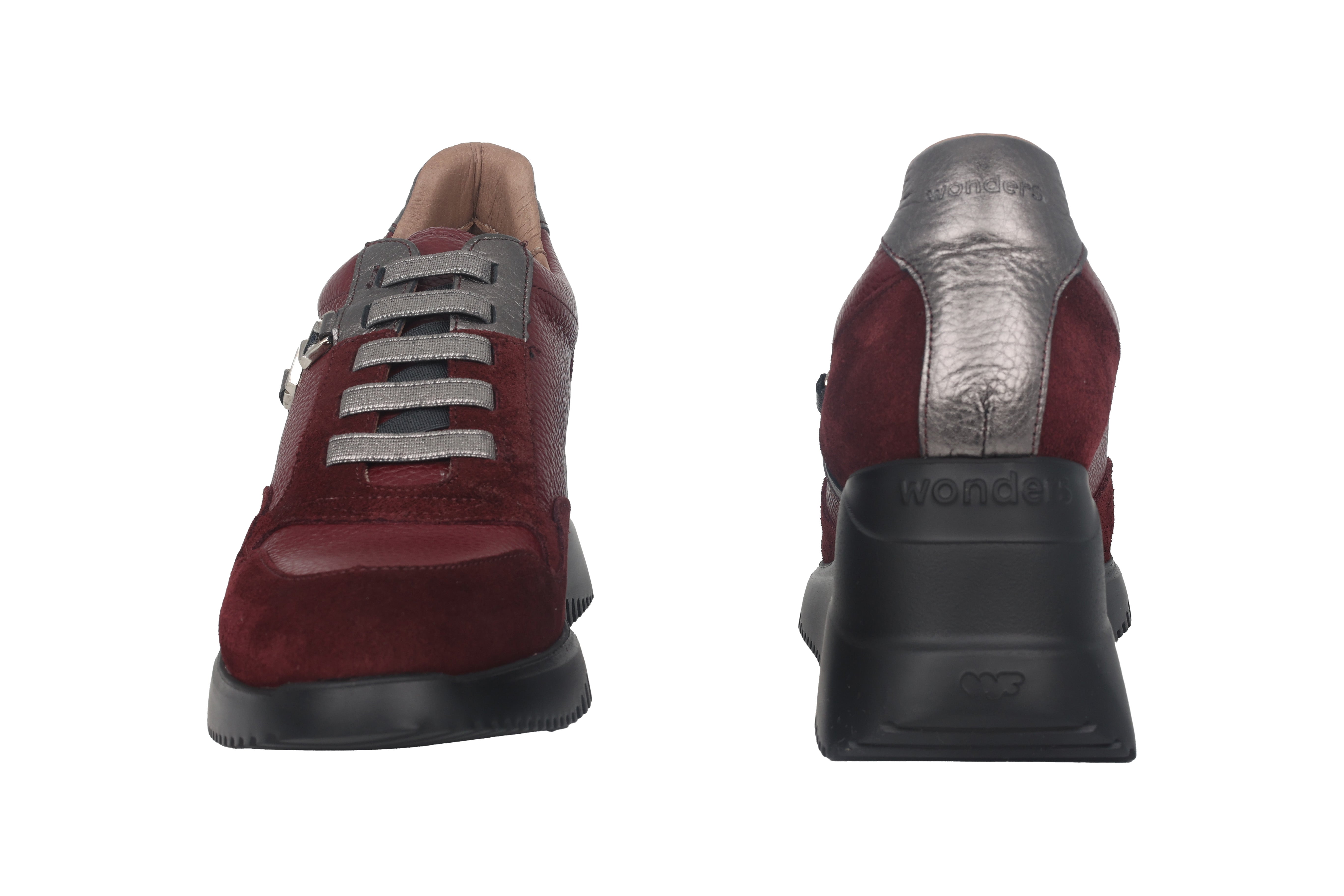 Damessneaker met veters 'Eva' - Rood