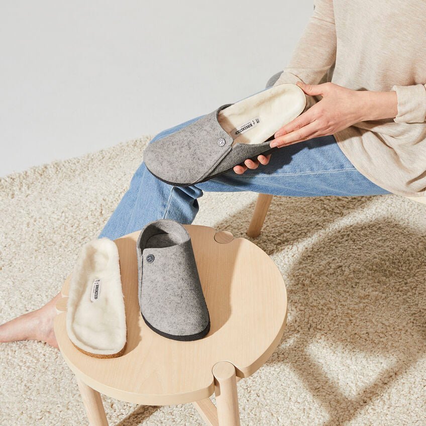 Damesslipper 'Zermatt Rivet' - grijs - ChaplinshoesDamesslipper 'Zermatt Rivet' - grijs Birkenstock